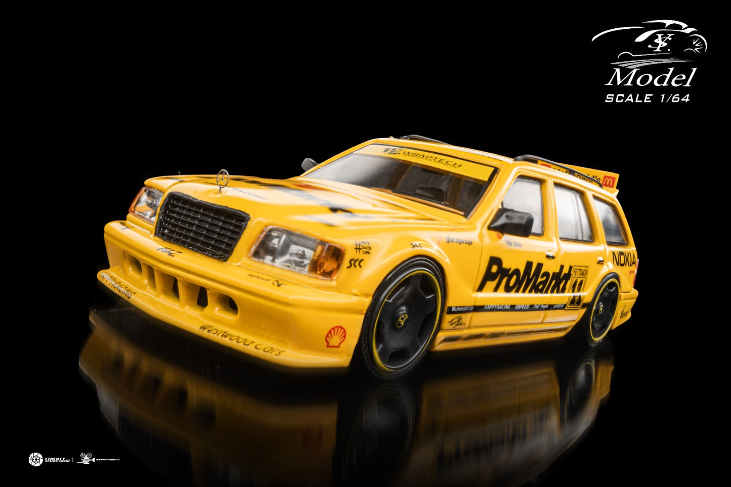 YS Model 1:64 Mercedes Benz S124 Modified