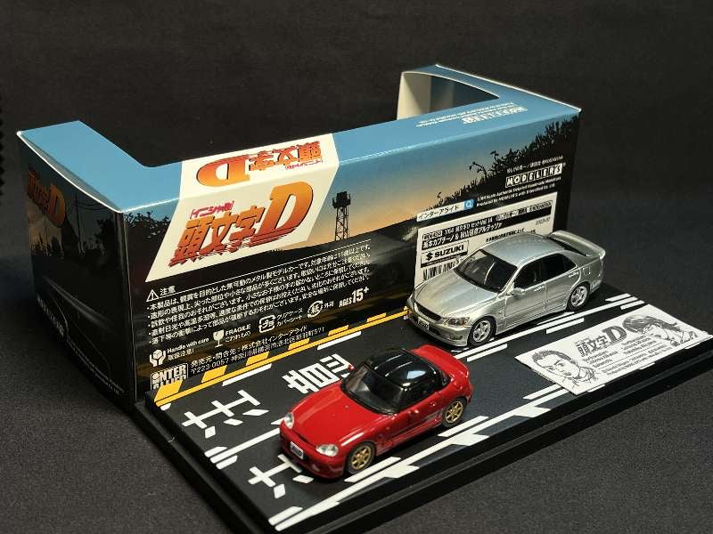 Modeler’s64 Initial D Set Vol.14 - Sakamoto Suzuki Capuccino EA11R VS Nobuhiko Akiyama Toyota Altezza SXE10