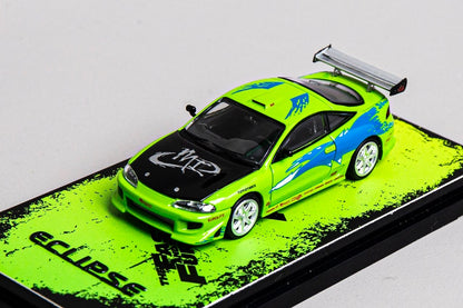 Transcend Model 1/64 Mitsubishi Eclipse Fast & Furious Modified Version Green