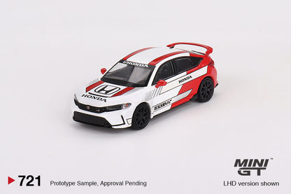 MiniGT 1:64 Honda Civic Type R #2 2023 Pace Car – White – MiJo Exclusive #721