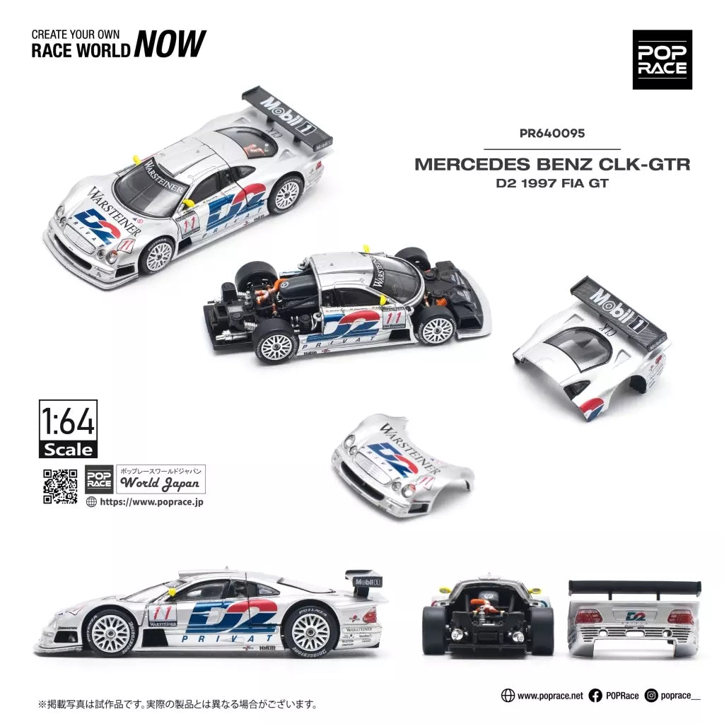 Pop Race 1:64 Mercedes Benz AMG CLK GTR 1997 FIA GT - D2 PRIVAT