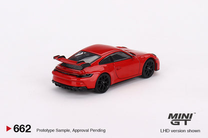 MiniGT 1:64 Porsche 911 (992) GT3 – Guards Red – MiJo Exclusive #662