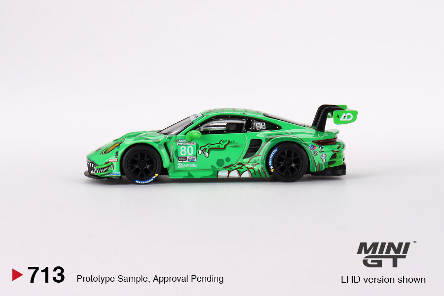 MiniGT 1:64 Porsche 911 GT3 R #80 GTD AO Racing 2023 IMSA Sebring 12 Hrs – MiJo Exclusive #713