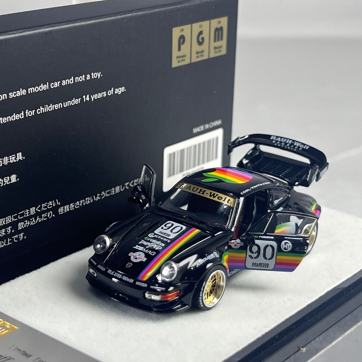 PGM 1:64 Porsche 911 964 RWB Apple - Black