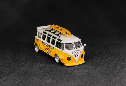 LF Model 1:64 VW Volkswagen T1 Bus With Surfboards - Mooneyes