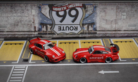 Decode 1:64 Porsche RWB Supreme White Stripes - *993 OR 964*