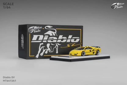 Micro Turbo - 1:64 Custom Diablo SV - Metallic Yellow
