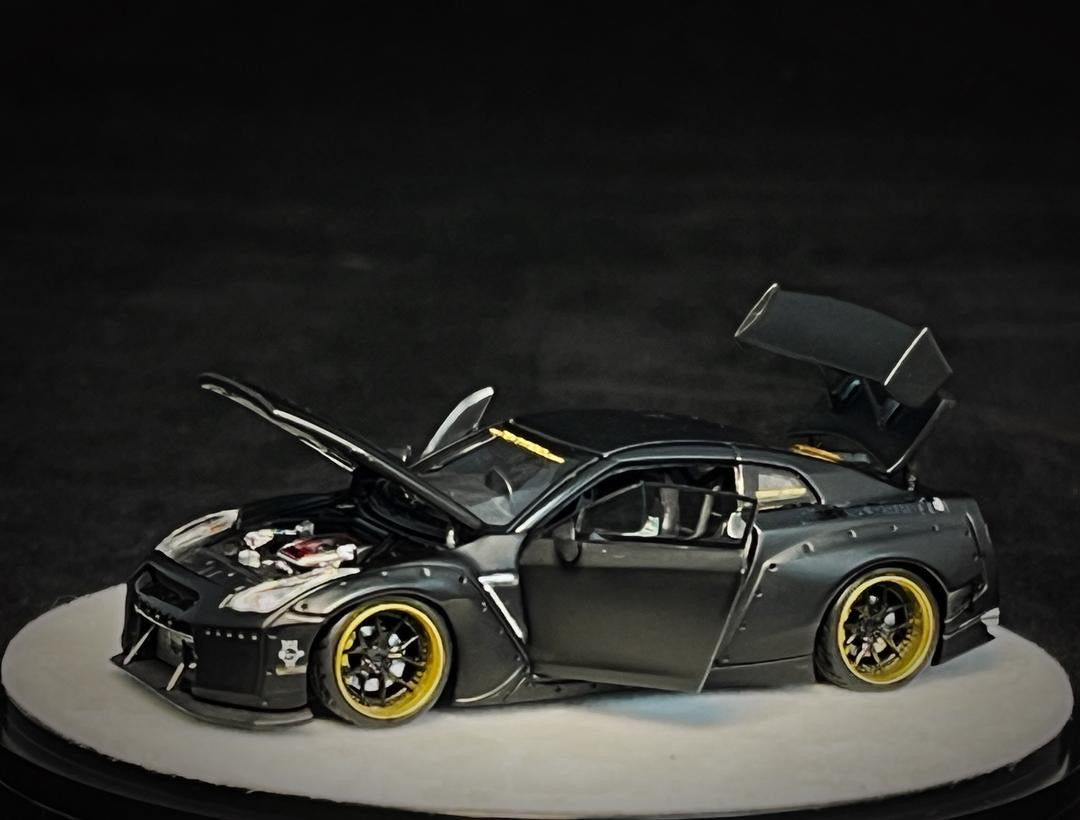 PGM 1:64 Rocket Bunny GT-R R35 Matte Black Luxury Version