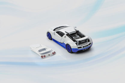 Mortal 1:64 Bugatti Veyron - White Pearl/Blue