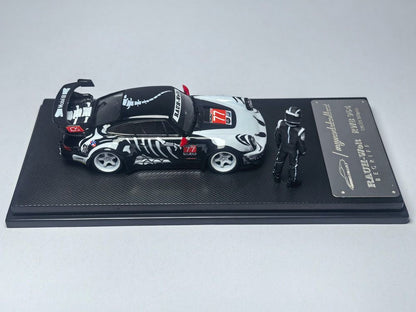 MyModelCollect 1:64 Porsche RWB 964 High Wing White Bone Dragon With Figure