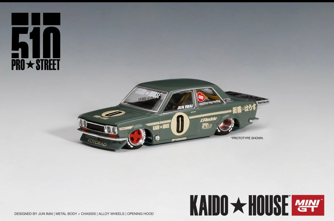 Kaido House 1:64 Datsun 510 Pro Street OG Green - Regular & Chase PAIR