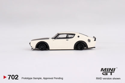 MiniGT 1:64 Nissan Skyline Kenmeri Liberty Walk – White MiJo Exclusive #702