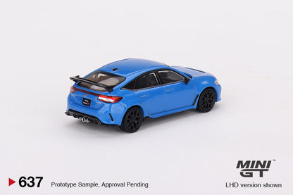 MiniGT 1:64 Honda Civic Type R – Boost Blue Pearl 2023 - MiJo Exclusive #637