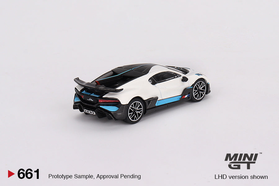 MiniGT 1:64 Bugatti Divo – White – MiJo Exclusive #661