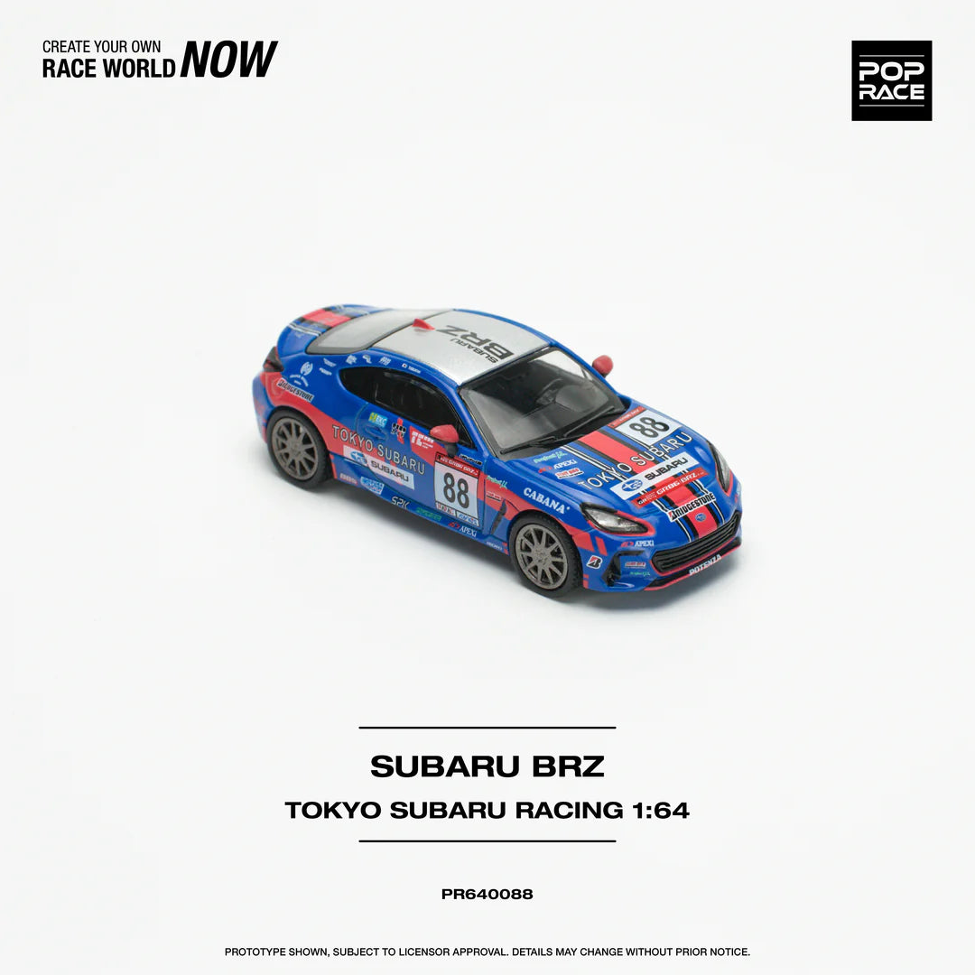 Pop Race 1:64 Subaru BRZ - Tokyo Subaru Racing #88