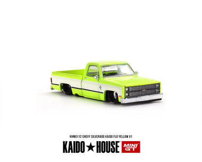 MiniGT X Kaido House 1:64 Chevrolet Silverado Kaido V1 – Bright Yellow Chrome