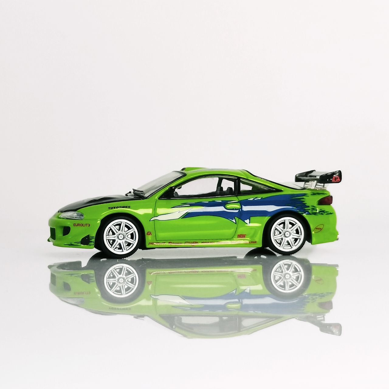 Transcend Model 1/64 Mitsubishi Eclipse Fast & Furious Modified Version Green