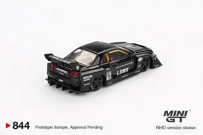 **LIMIT 2** MiniGT 1:64 Nissan LB-ER34 Super Silhouette SKYLINE – Black #844