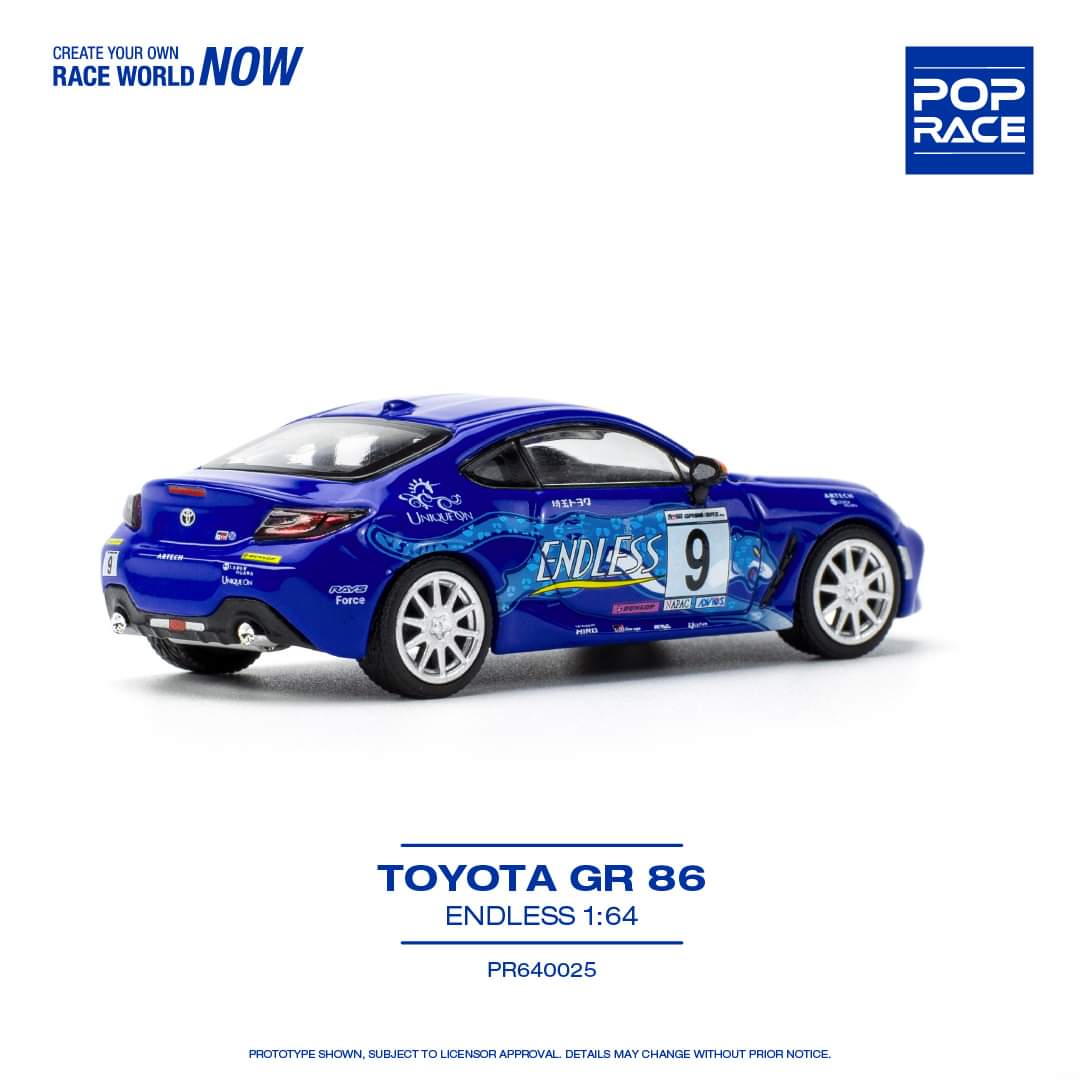 Pop Race 1:64 Toyota GR86 Blue - Endless