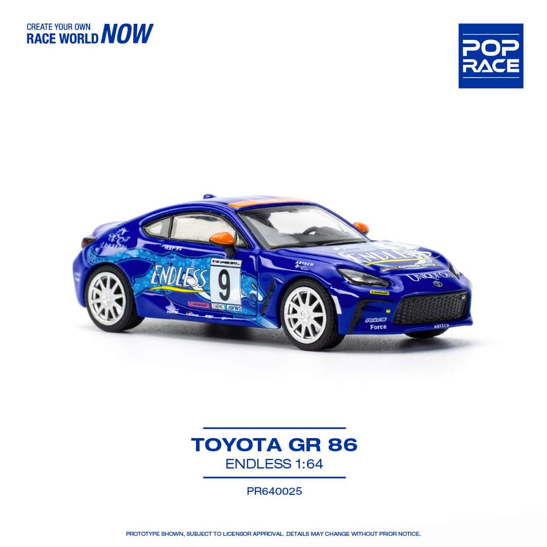 Pop Race 1:64 Toyota GR86 Blue - Endless