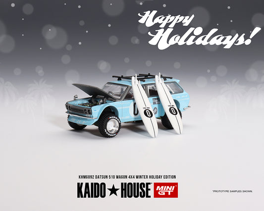 MiniGT X Kaido House 1:64 Datsun 510 Wagon Kaido GT Surf Safari RS Winter Holiday Edition