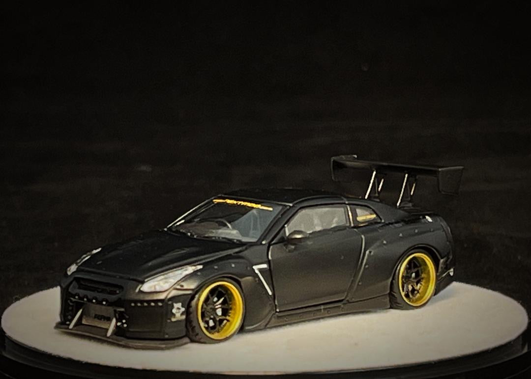 PGM 1:64 Rocket Bunny GT-R R35 Matte Black Luxury Version