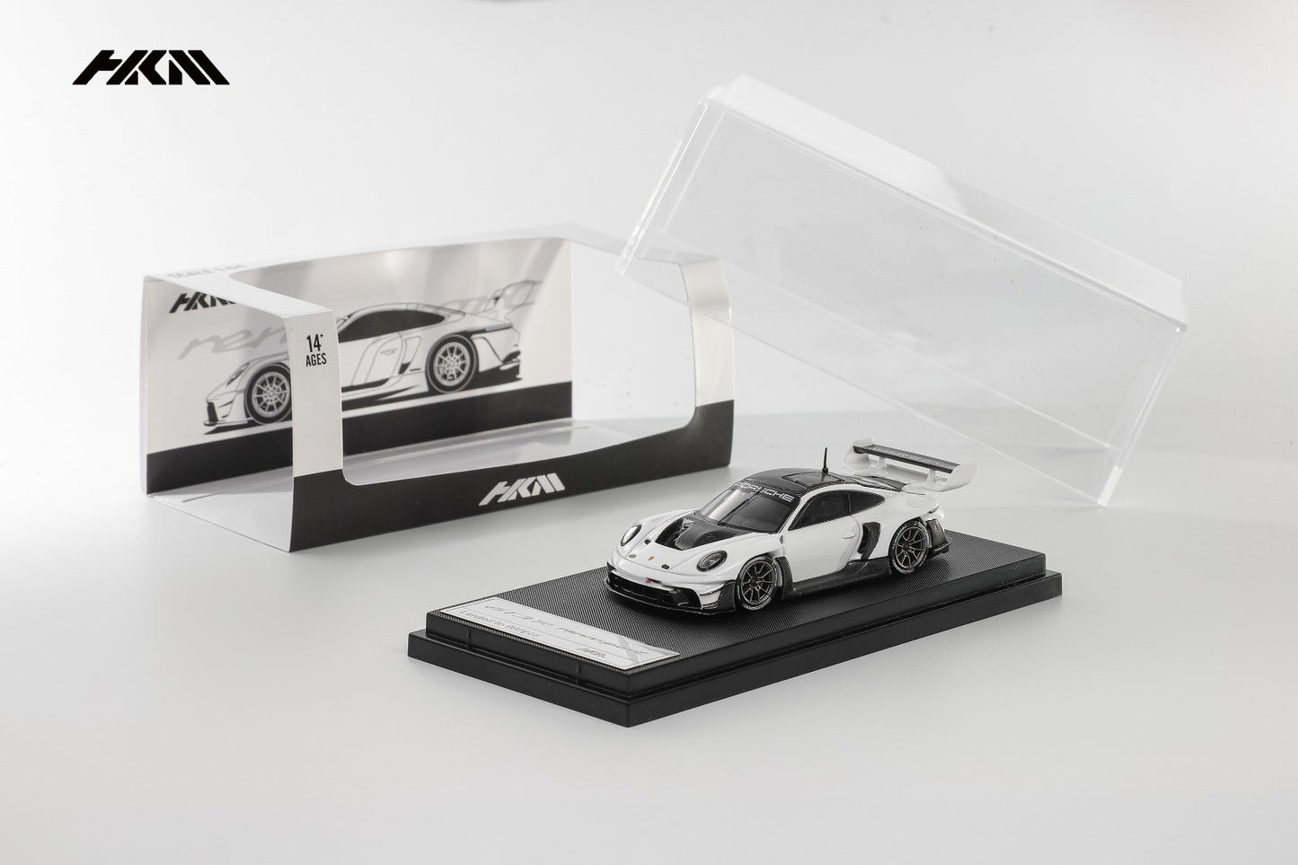 HKM 1:64 Porsche 992 GT3 R Rennsport - White