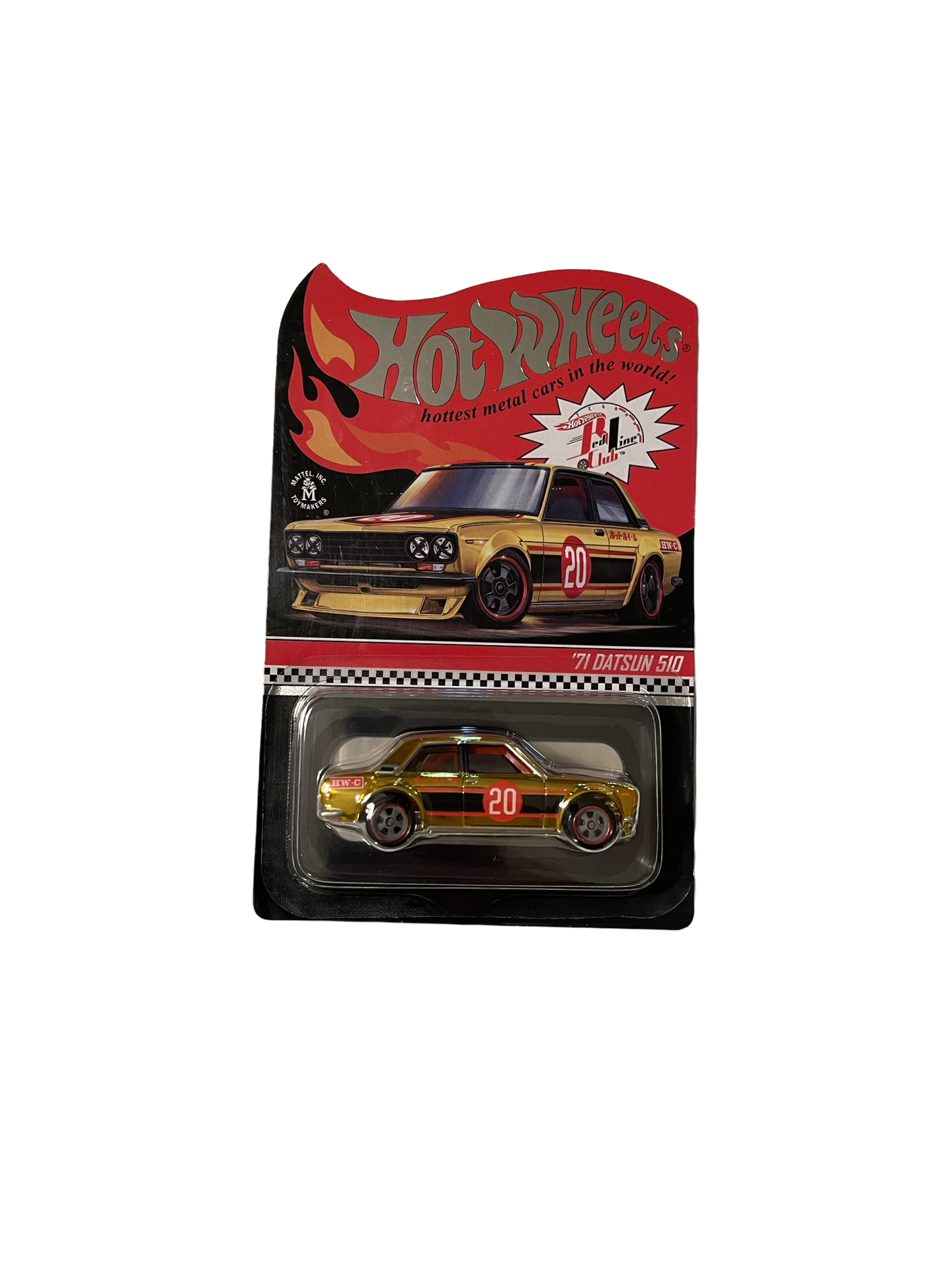 Hot Wheels 1:64 2019 RLC Red Line Club ‘71 Datsun 510 - Gold