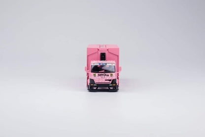 Micro Turbo 1:64 Custom Hoonipigasus Pink Pig Tow Truck Cab Hauler