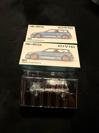 Kaido House 1:64 Honda Civic (EF) Kaido Works V1 - Regular & Chase PAIR