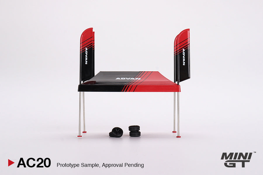 MiniGT 1:64 Paddock Service Tent Set ADVAN - MGTAC20