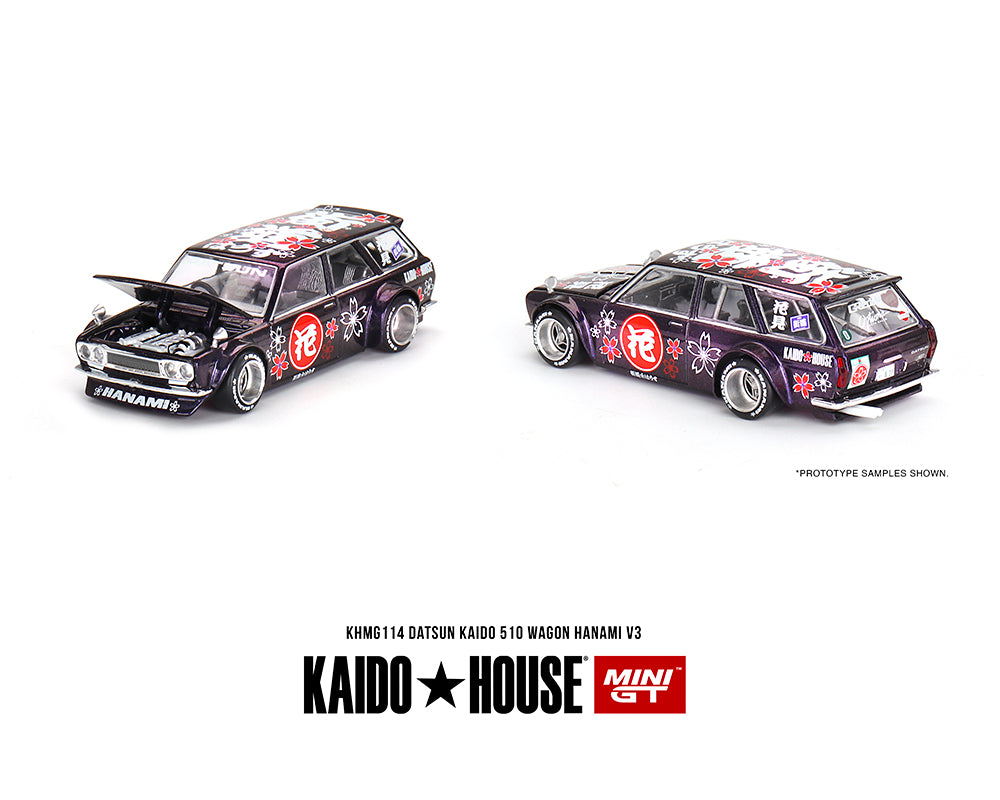 MiniGT X Kaido House 1:64 Datsun KAIDO 510 Wagon Hanami V3 – Magic Purple