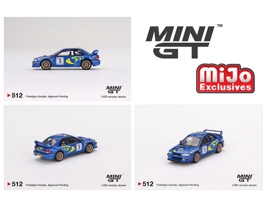 MiniGT 1:64 Subaru Impreza WRC97 1997 Rally Sanremo Winner #3 - MiJo Exclusive #512