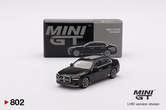 MiniGT 1:64 BMW i7 xDrive60 Black Sapphire #802