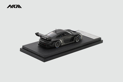 HKM 1:64 Porsche 992 GT3 R Rennsport - Full Carbon Black
