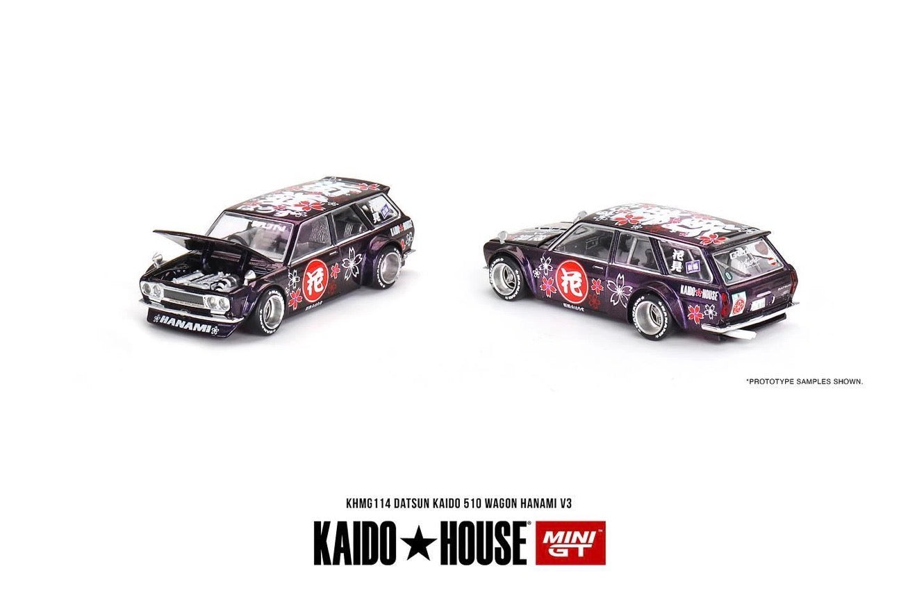 Kaido House 1:64 Datsun KAIDO 510 Wagon Hanami V3 - Regular & Chase PAIR