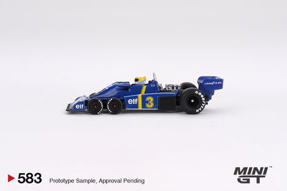 MiniGT 1:64 Tyrrell P34 #4 Patrick Depailler 1976 Swedish GP 2nd Place - MiJo Exclusive #583