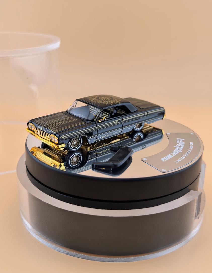 Fine Works 1:64 Chevrolet Impala Lowrider On Rotating Base - Foshan Exclusive *2 Styles*