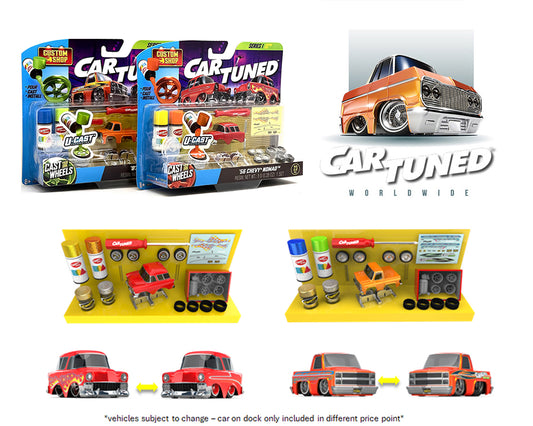 Car Tuned 1:64 Custom Shop Castworks Assortment Series 1 - 1987 Chevrolet C10 & 1956 Chevrolet Nomad *PAIR*
