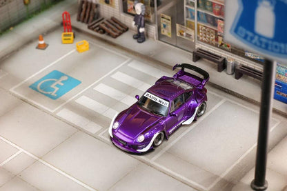 Street Weapon 1:64 Porsche RWB 993 Purple Army Girl