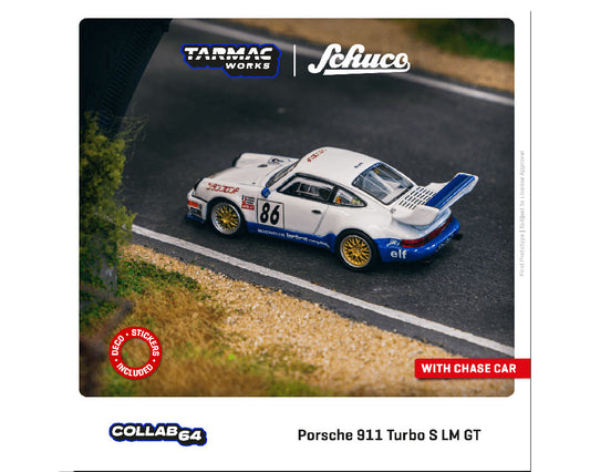 Tarmac Works X Schuco 1:64 Porsche 911 Turbo S LM GT Suzuka 1000km 1994 #86