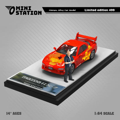 Mini Station 1:64 Mazda RX-7 With Figure