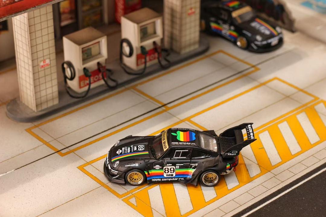 Street Weapon 1:64 Porsche RWB 993 Apple Matte Black - *2 Styles*