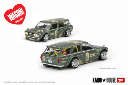 Kaido House 1:64 Datsun KAIDO 510 Wagon Green - Regular & Chase PAIR