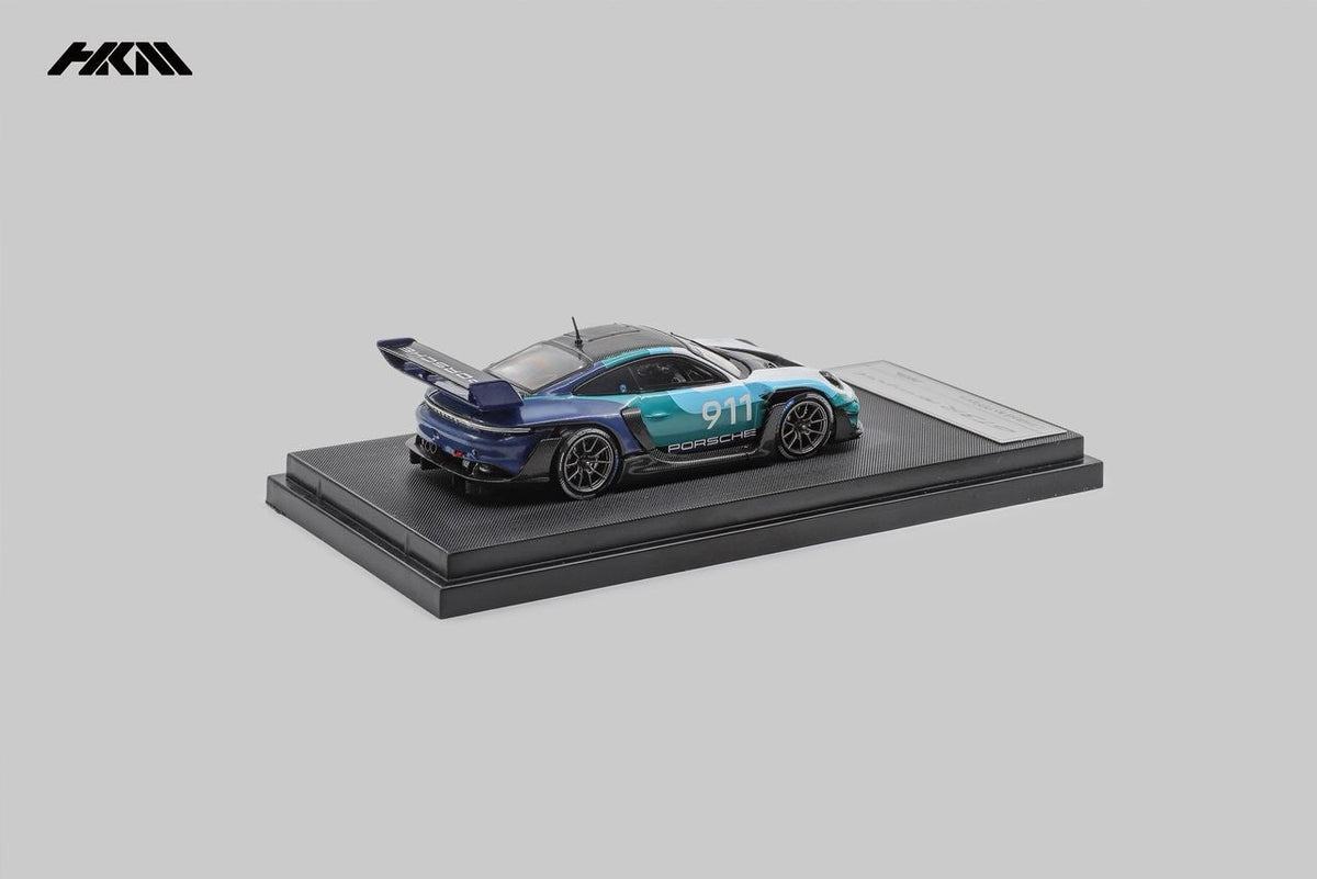 HKM 1:64 Porsche 992 GT3 R Rennsport - Blue/White