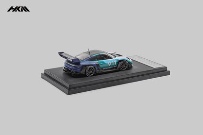 HKM 1:64 Porsche 992 GT3 R Rennsport - Blue/White