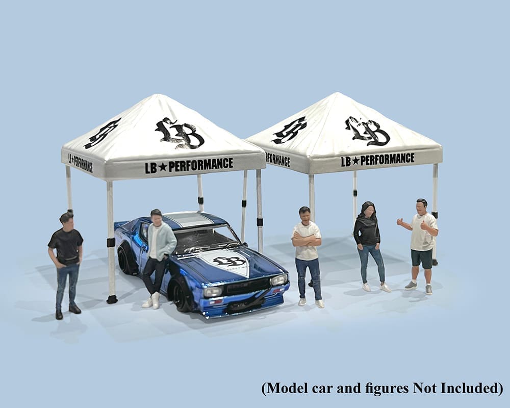 American Diorama 1:64 Canopy Liberty Walk – White – Mijo Exclusive