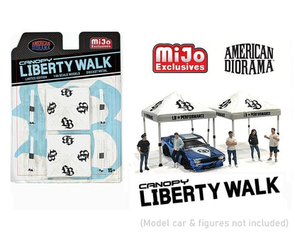 American Diorama 1:64 Canopy Liberty Walk – White – Mijo Exclusive