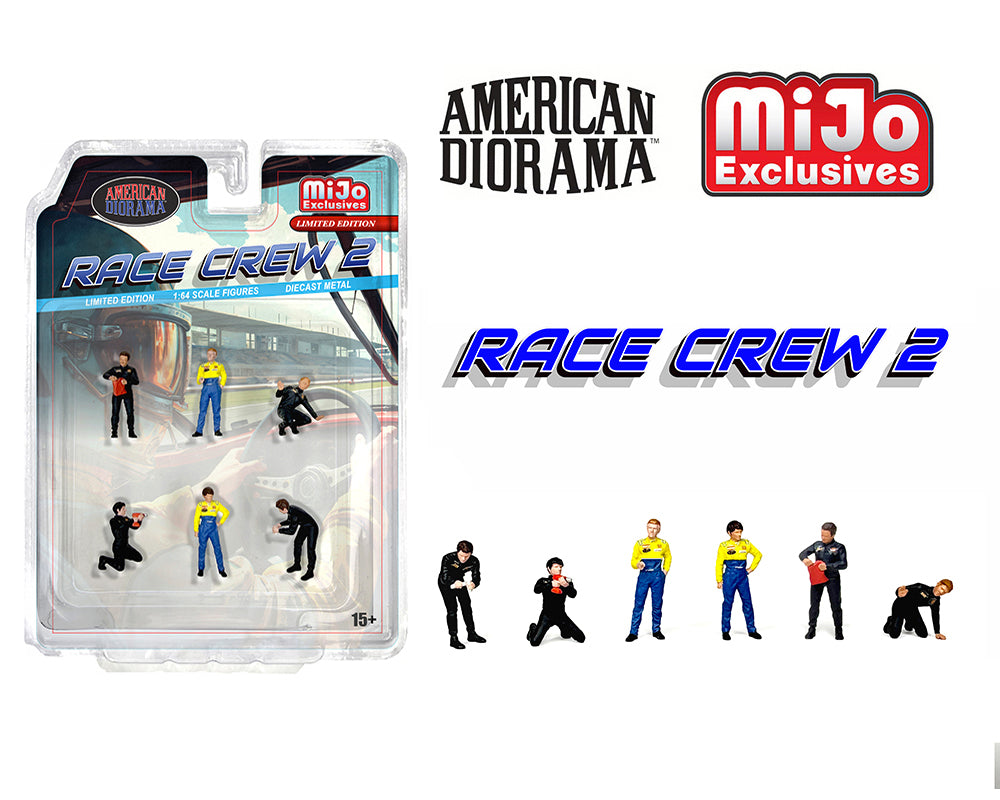 American Diorama 1:64 Figures Set - Race Crew II