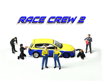 American Diorama 1:64 Figures Set - Race Crew II